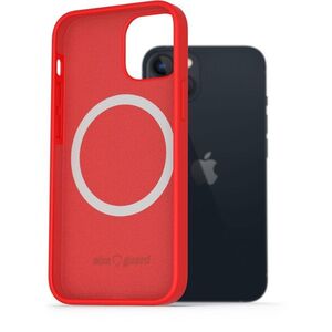 AlzaGuard Silicone Case Compatible with Magsafe iPhone 13 piros tok kép
