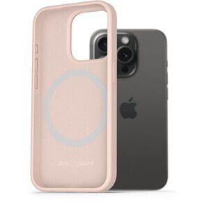 AlzaGuard Silicone Case Compatible with Magsafe iPhone 15 Pro rózsaszín tok kép