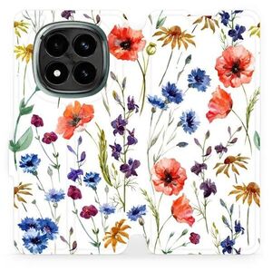 Mobiwear Xiaomi Redmi Note 14 Pro Plus 5G flip tok - mezei virágok kép