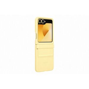Samsung Galaxy Z Flip6 sárga vegán bőr tok kép