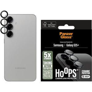 PanzerGlass Hoops Ceramic Samsung Galaxy S25+ fekete kameravédő gyűrű kép