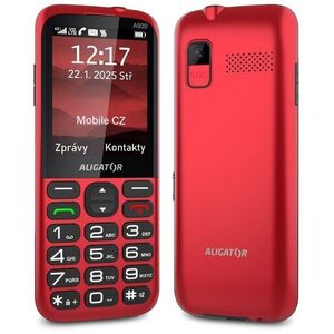 Aligator A930 GPS 4G 4G Senior, piros + töltőállvány kép