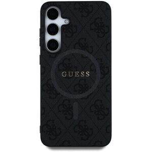 Guess 4G Colored Ring Samsung Galaxy S25 fekete PU bőr MagSafe tok kép