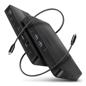 AXAGON HMC-U4, USB4 40Gbps Dock, HDMI & DP, 8k/30+4k/144Hz, 3x USB-A, 2x USB-C, RJ-45, SD/mSD kép