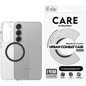 PanzerGlass CARE Urban Combat Samsung Galaxy S25+ átlátszó/fekete Qi tok kép