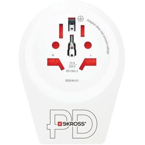SKROSS World to Europe Utazóadapter, USB A+C, 20 W, Type E/F kép
