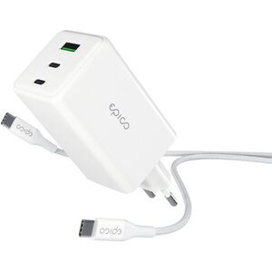 Epico UltraBoost GaN 100W EA100 töltőfej + 1, 2 m USB-C to USB-C kábel - fehér kép