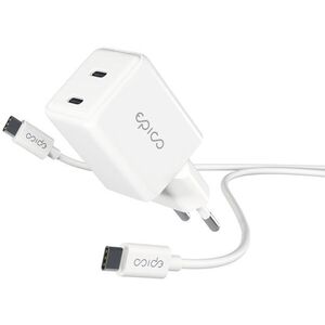 Epico UltraBoost GaN 35W EA35 töltőfej + 1, 2 m USB-C to USB-C kábel - fehér kép