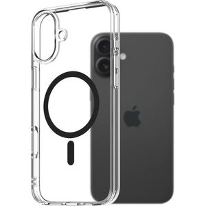 AlzaGuard Crystal Clear TPU Case Compatible with Magsafe iPhone 16 Plus fekete tok kép