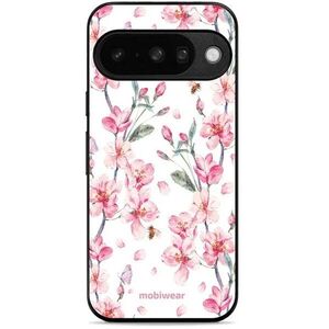 Mobiwear Glossy Google Pixel 10 rózsaszín virágok fényes tok kép