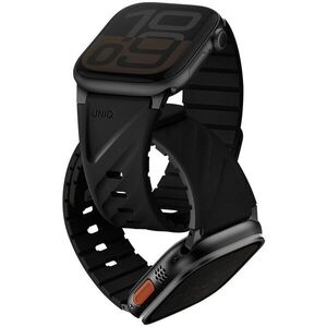 UNIQ Fluo Apple Watch 49 / 46 / 45 / 44 / 42 / 41/ 40 mm szíj - Midnight Black kép