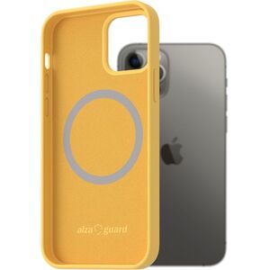 AlzaGuard iPhone 12 / 12 Pro sárga szilikon MagSafe tok kép