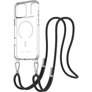 AlzaGuard Luxe iPhone 17 Pro Max fekete tok, MagSafe kompatibilis, levehető pánttal kép