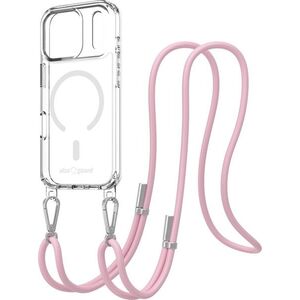 AlzaGuard Luxe Detach Lanyard Case Compatible with MagSafe iPhone 17 Pro rózsaszín tok kép