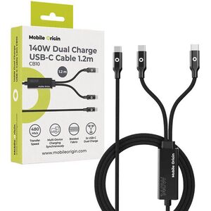 Mobile Origin 140 W Dual Charge USB-C Cable 1, 2 m CB10 kép