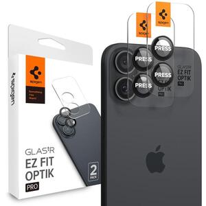 Spigen Glass tR EZ Fit Optik Pro 2 Pack iPhone 17/16/16 Plus Black kép