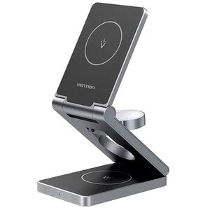 Vention 3in1 Wireless Folding MagCharger, Space Grey kép