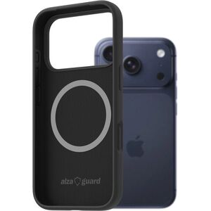 AlzaGuard iPhone 17 fekete MagSafe szilikon tok kép