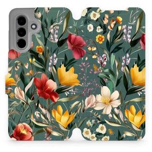Mobiwear Samsung Galaxy A26 flip tok - zöld rét kép