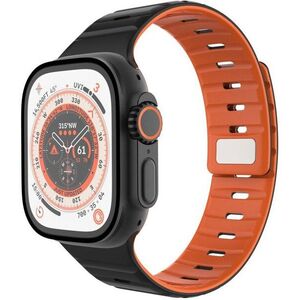FIXED Silicone Magnetic Strap Apple Watch 44/ 45/ 46/ 49 mm szíj - fekete kép