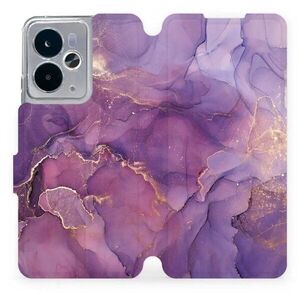 Mobiwear Flip Realme 14 5G lila márvány tok kép