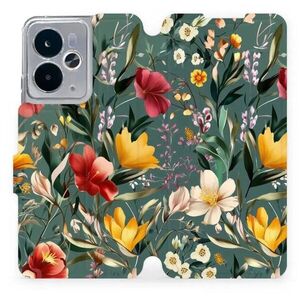 Mobiwear Flip Realme 14T 5G zöld rét tok kép