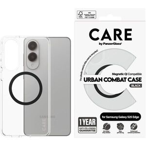 PanzerGlass CARE Urban QI Samsung Galaxy S25 Edge átlátszó-fekete tok kép
