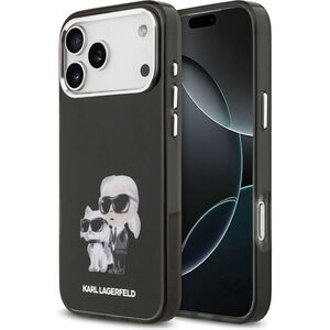 Karl Lagerfeld IML Aquarelle Karl and Choupette iPhone 17 Pro fekete tok kép