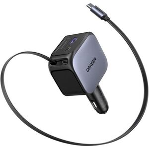 UGREEN 145W Fast Car Charger with Retractable Cable kép