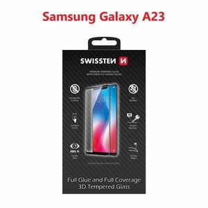Swissten Full Glue Samsung A235 Galaxy A23 3D üvegfólia - fekete kép