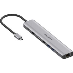 AlzaPower Metal USB-C Dock Station 9in1 (140 W) - asztroszürke kép