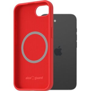 AlzaGuard Silicone Case Compatible with Magsafe iPhone 16e / 17e piros tok kép