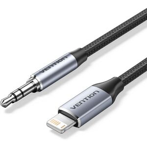 Vention Cotton Braided Lightning Male to 3.5MM Male Cable 1M Gray Aluminum Alloy Type kép