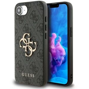 Guess PU 4G Metal Logo telefon tok iPhone 16e/17e készülékhez, szürke kép