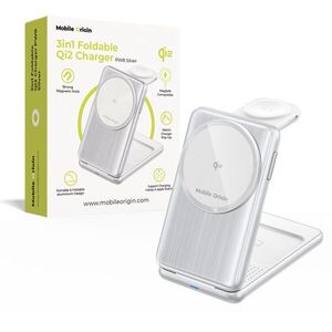 Mobile Origin 3in1 Foldable Qi2 Charger PW8, Silver kép