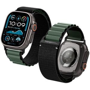 Spigen Fabric Band (hook) Apple Watch 49mm / 46mm / 45mm / 44mm - Black Green kép