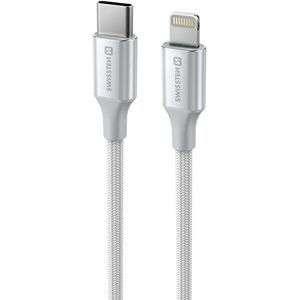 Swissten Textile II USB-C to Lightning 1, 5m, fehér kép