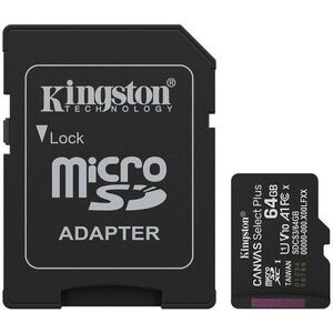 Kingston MicroSDXC 64GB Canvas Select Plus Gen 3 + SD adapter kép