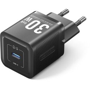 Vention 1-Port USB-C GaN Charger (30W) EU-Plug, Black kép