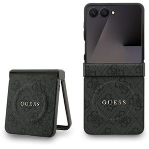 Guess PU Leather 4G Colored Ring Magnetic Samsung Galaxy Z Flip 7 Black tok kép