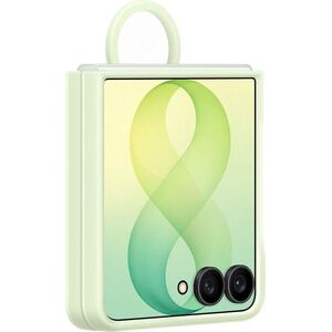 Samsung Galaxy Z Flip8 szilikon mágneses tok ujjgyűrűvel, menta kép