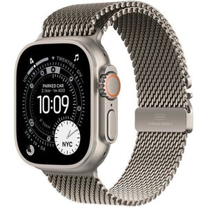 Apple Watch Ultra 3 49mm Natúr titán tok Natúr titán milánói szíjjal - L kép