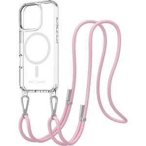 AlzaGuard Luxe Detach Lanyard Case Compatible with MagSafe for iPhone 16 Pro rózsaszín tok kép