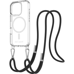 AlzaGuard Luxe Detach Lanyard Case Compatible with MagSafe for iPhone 15 fekete tok kép