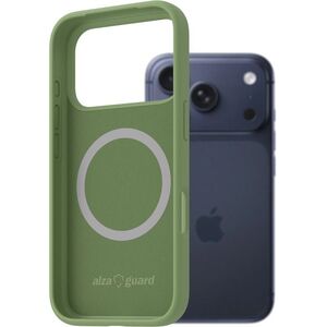 AlzaGuard iPhone 17 Pro zöld szilikon Magsafe tok kép