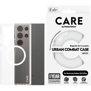 PanzerGlass CARE Urban Samsung Galaxy S24 Ultra Qi átlátszó-fehér tok - 1 év sárgulás elleni garancia kép