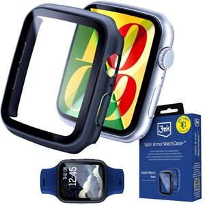 3mk Satin Armor WatchCase+ s tvrzeným sklem na Apple Watch (4/5/6/SE gen 1/2/3) 40mm černý kép