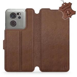 Mobiwear Xiaomi 13T / 13T Pro barna bőr flip tok - L_BRS kép