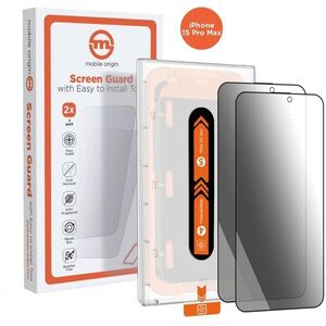 Mobile Origin Privacy Screen Guard iPhone 15 Pro Max üvegfólia - 2 db + applikátor kép