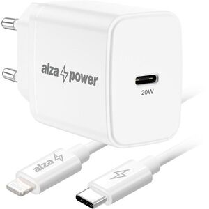 AlzaPower Compact A520 20W Fehér + Core Lightning MFi 1m - fehér kép